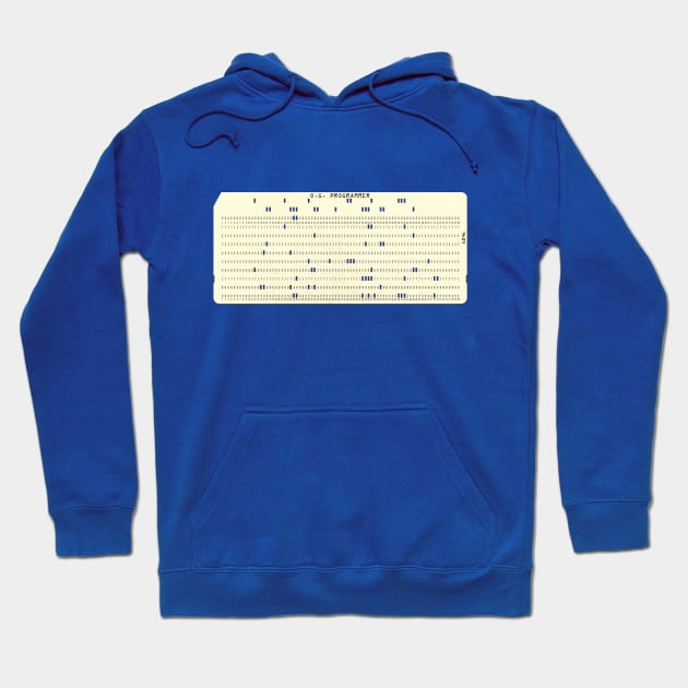 Computer Punch Card (horizontal) Hoodie by GloopTrekker